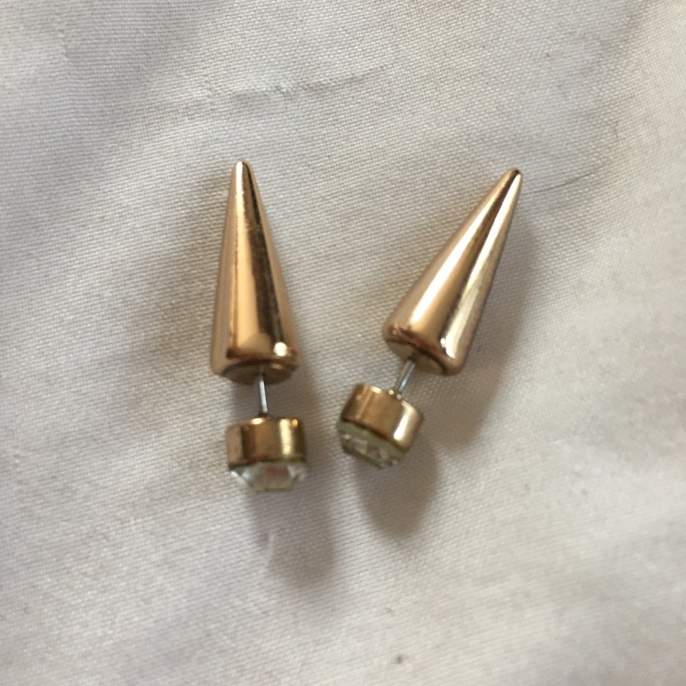 Call It Spring pointed rhinestone earrings